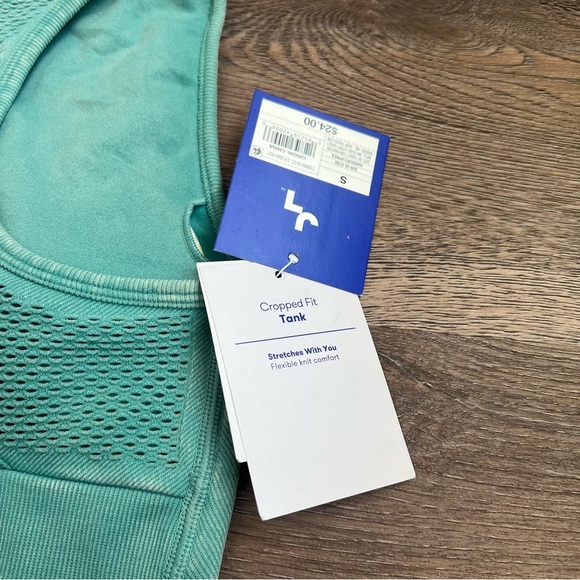 Women's Seamless Mesh Back Tank Bra - JoyLab™ Aqua Blue S - Picture 5 of 5